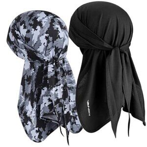 Bandana Skull Cap 3 in 1 Helmet Liner Neck Sun Protection Do Rag Cycling Hat